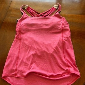 Lululemon tank top, built-in sports bra, size medium